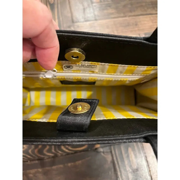 Giorgio Beverley Hills Black Top Handle Purse Y2K Classic Clueless Neutral Cute - Picture 6 of 9